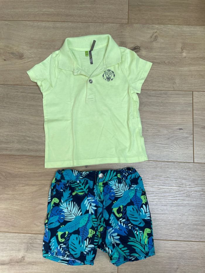 Ensemble short t-shirt 12 mois