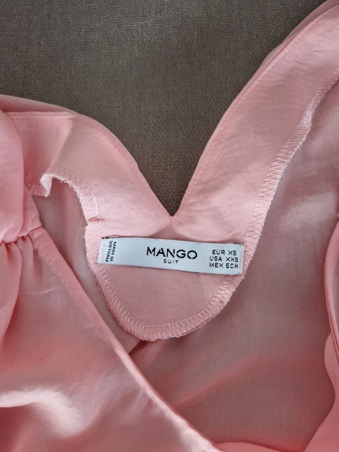 Haut rose avec sa ceinture noire Mango - photo numéro 6