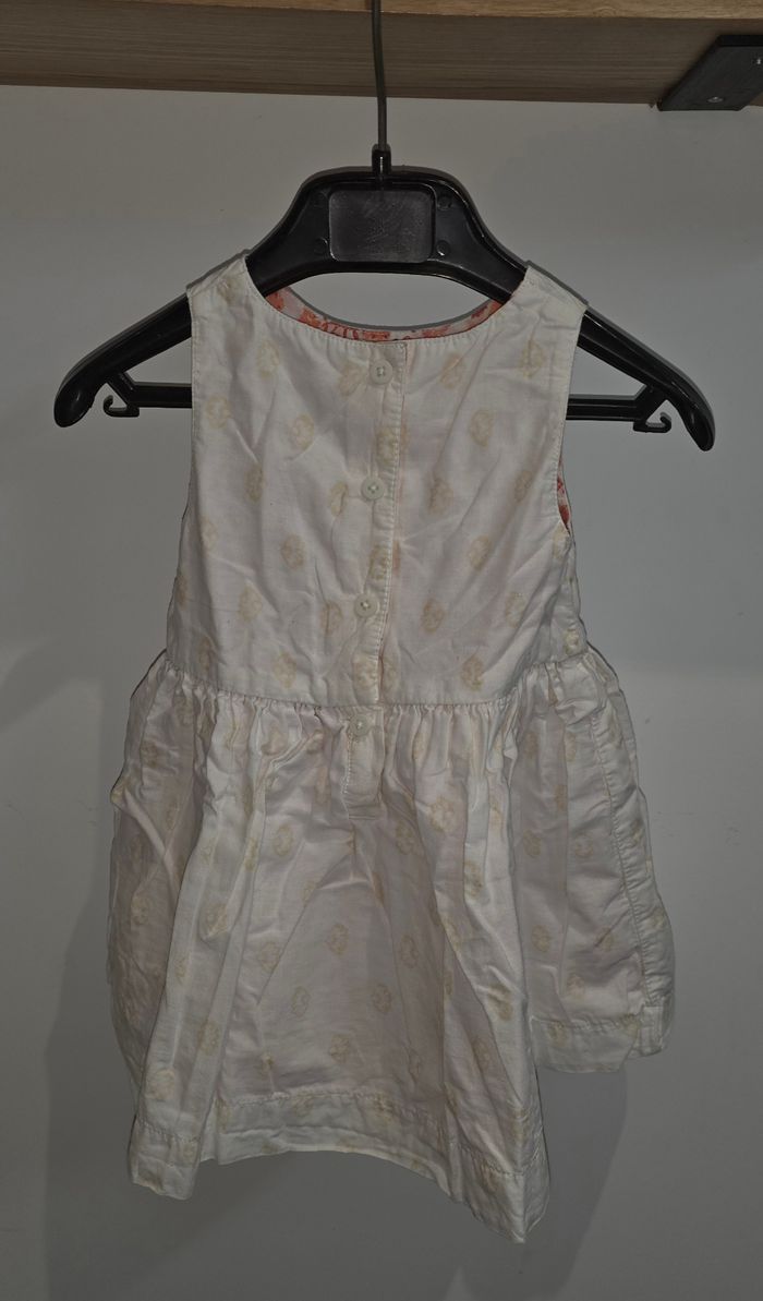 Robe réversible corail/blanche 6 mois - photo numéro 4