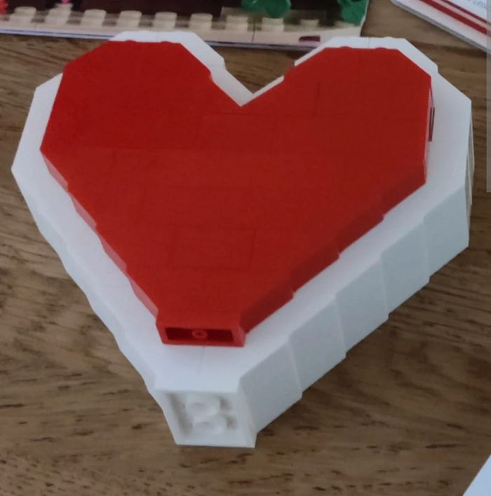 Lego heart shape jewelry box