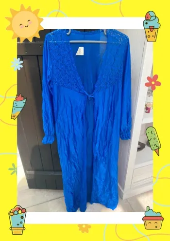 Peignoir bleu électrique 34/36