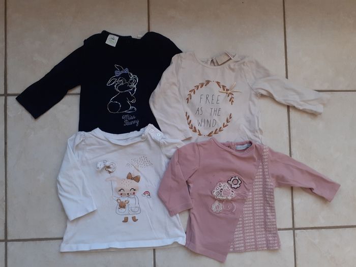 Lot de 4 tee-shirts manches longues