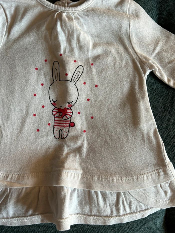 Tee shirt lapin kiabi 6 mois - photo numéro 2