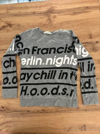 Sweat garçon gris H&M taille 8 10 ans
