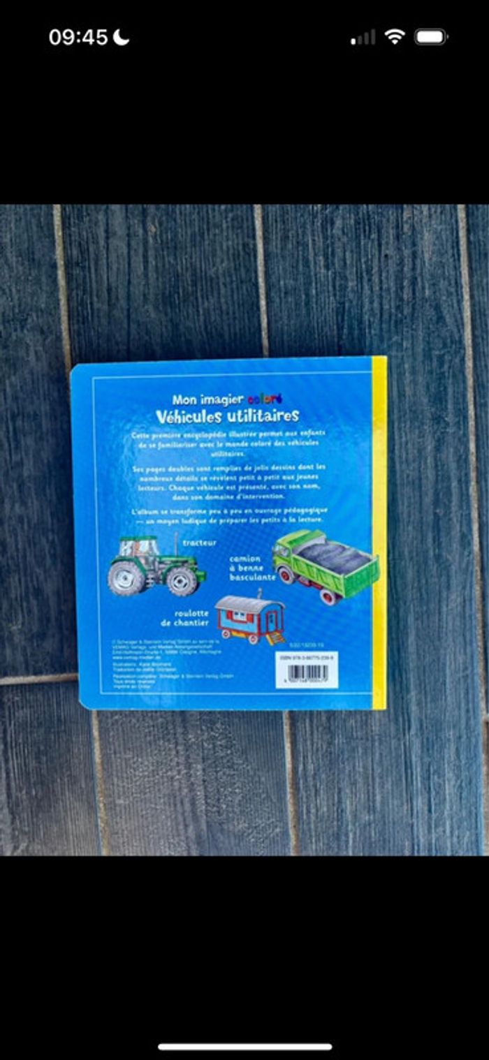 Livre Mon Imagier coloré Véhicules Utilitaires pour Enfants - photo numéro 2