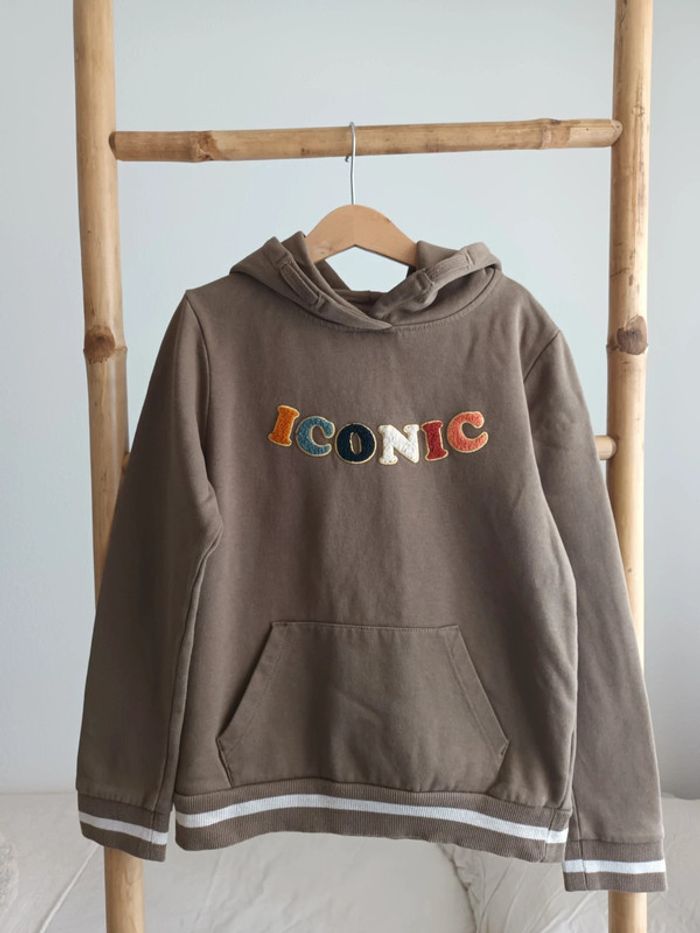 Sweat à capuche vert kaki Iconic Name It 9 / 10 ans