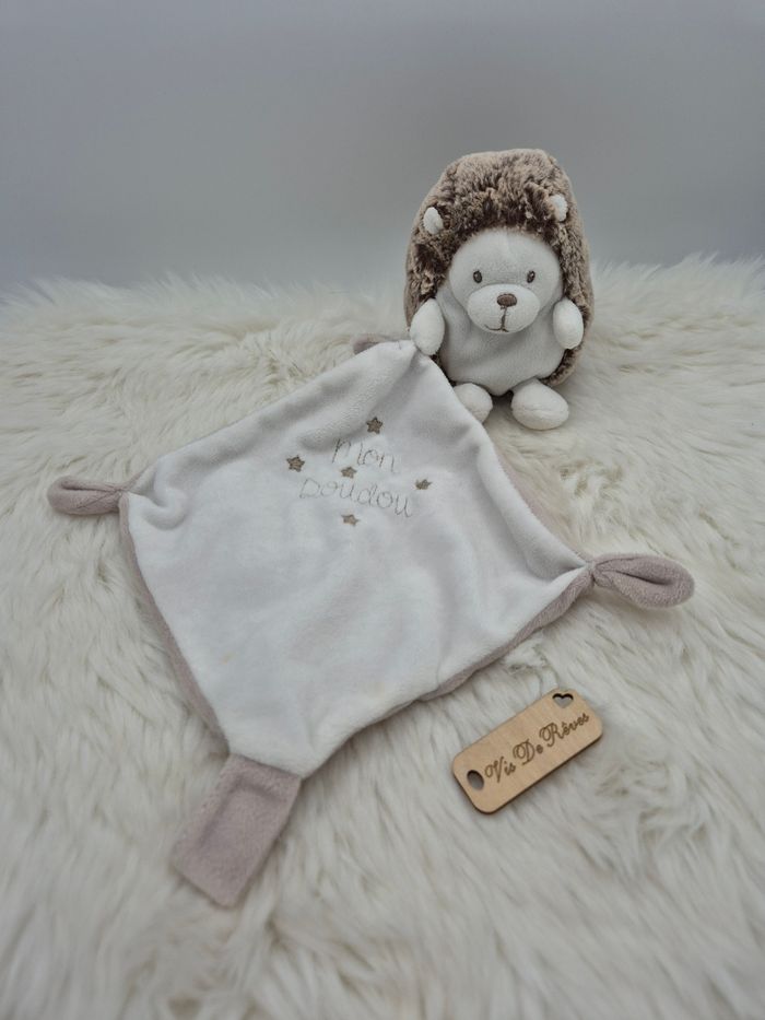 Doudou mouchoir peluche Hérisson Mon Doudou Tex