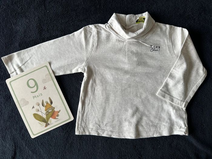 Lot 2 pulls / t-shirt manches longues 9 mois TAO - photo numéro 3