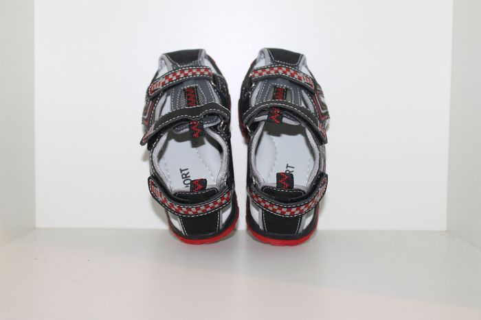 superbe sandales nus pieds noire et rouge 25 - photo numéro 4