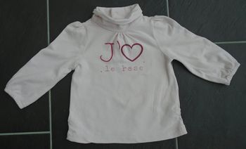 Pull col roulé fille 12 mois Obaïbi