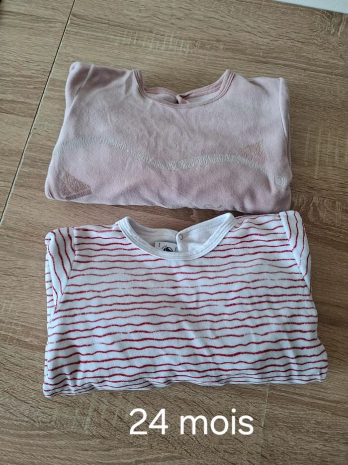 Lot de 2 pyjamas hiver 24 mois Petit Bateau