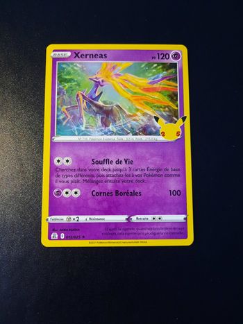 Carte Pokémon Xerneas Holo 012/025 Célébrations 25ans EB7.5 Epée et bouclier fr