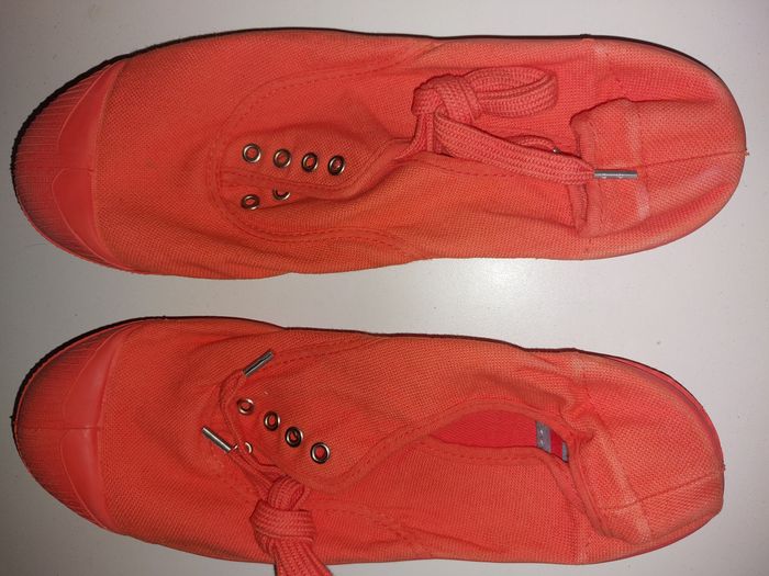 tennis bensimon à lacets orange 36