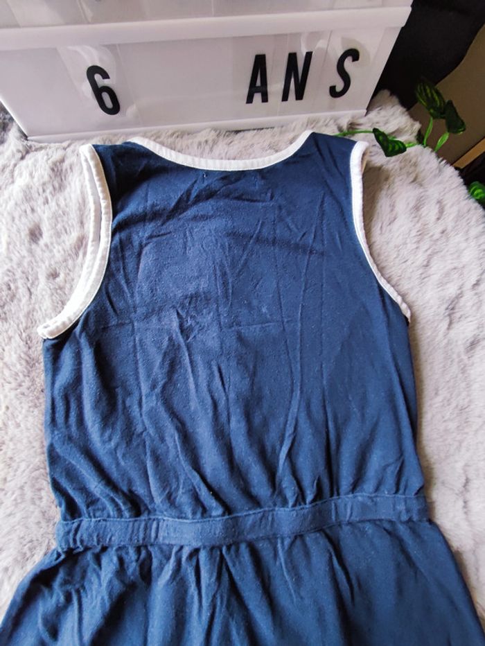 Petite robe bleu marine bordure blanche 6 ans - photo numéro 5