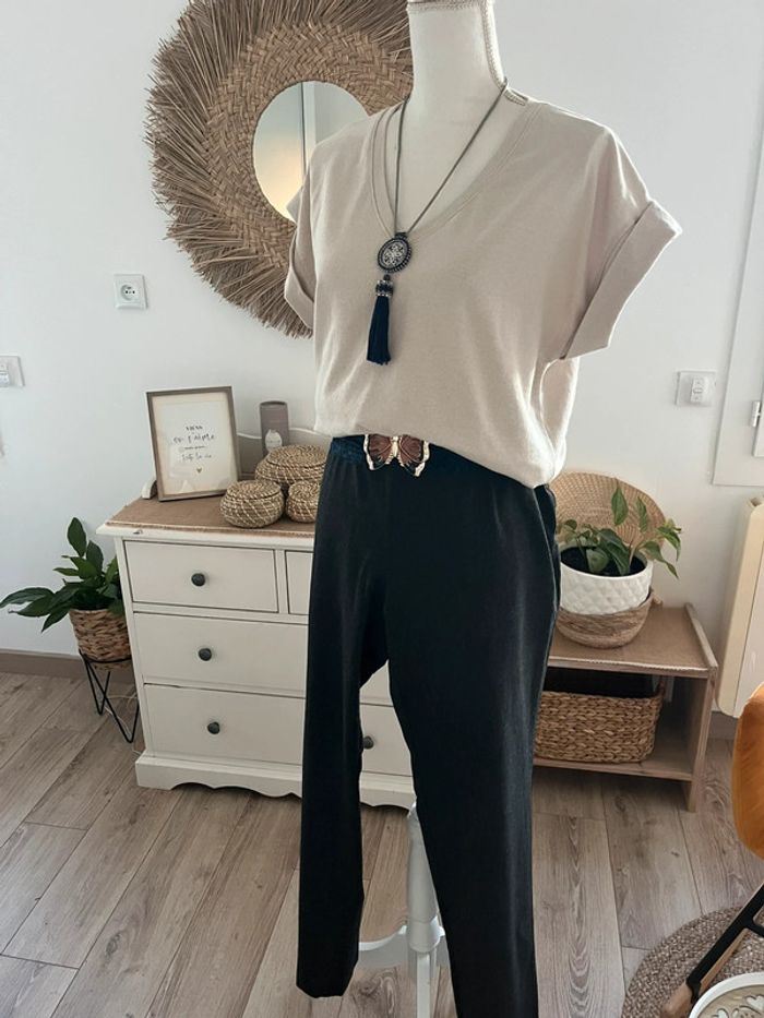 Pantalon de ville femme gris Autre ton taille 46/48 - photo numéro 3