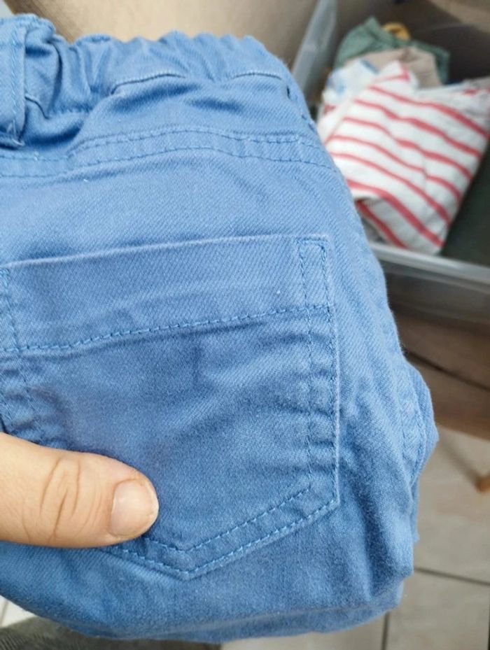 Ensemble bébé garçon jean bleu et gilet marine 12 mois - photo numéro 4