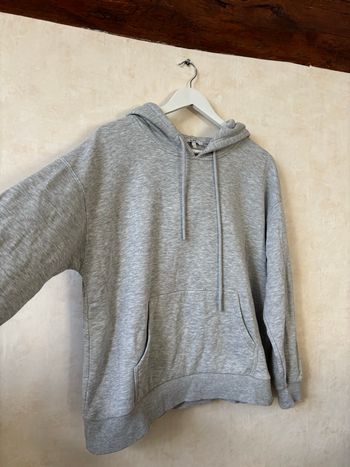sweat à capuche gris