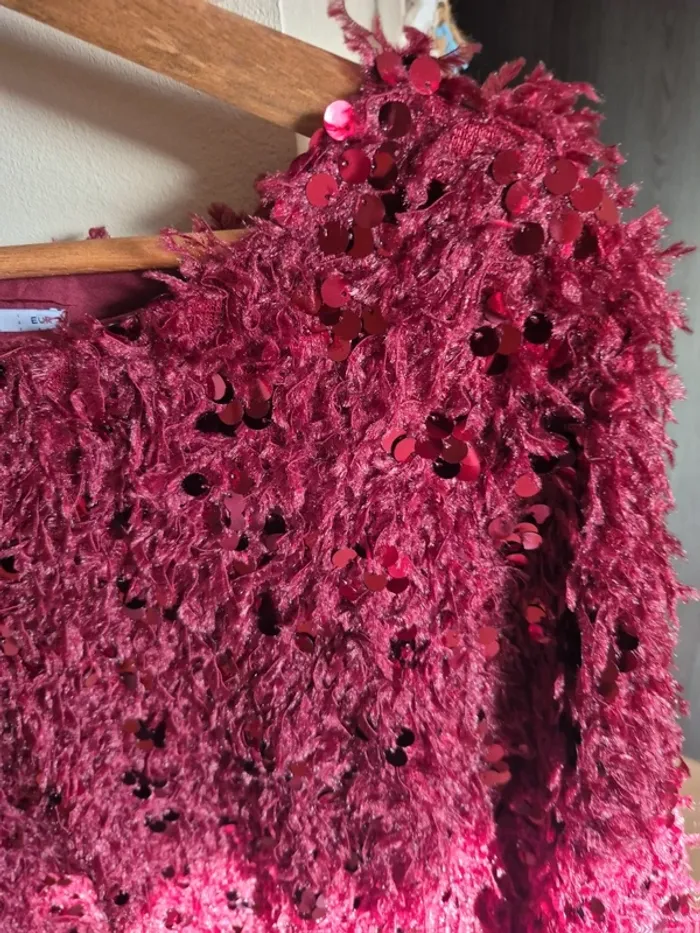 Pull a sequin bordeaux TM - photo numéro 3