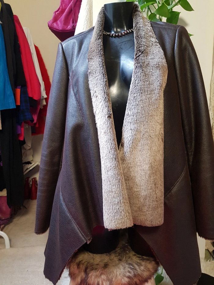 Veste ouverte, doublée fourrure TM - photo numéro 2