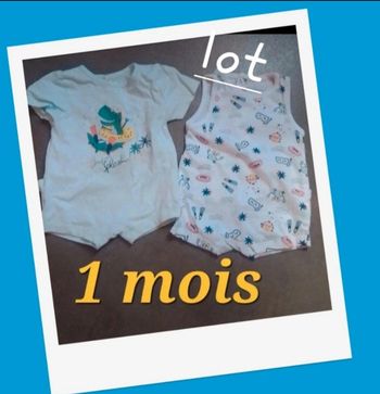 Lot combi short 1 mois