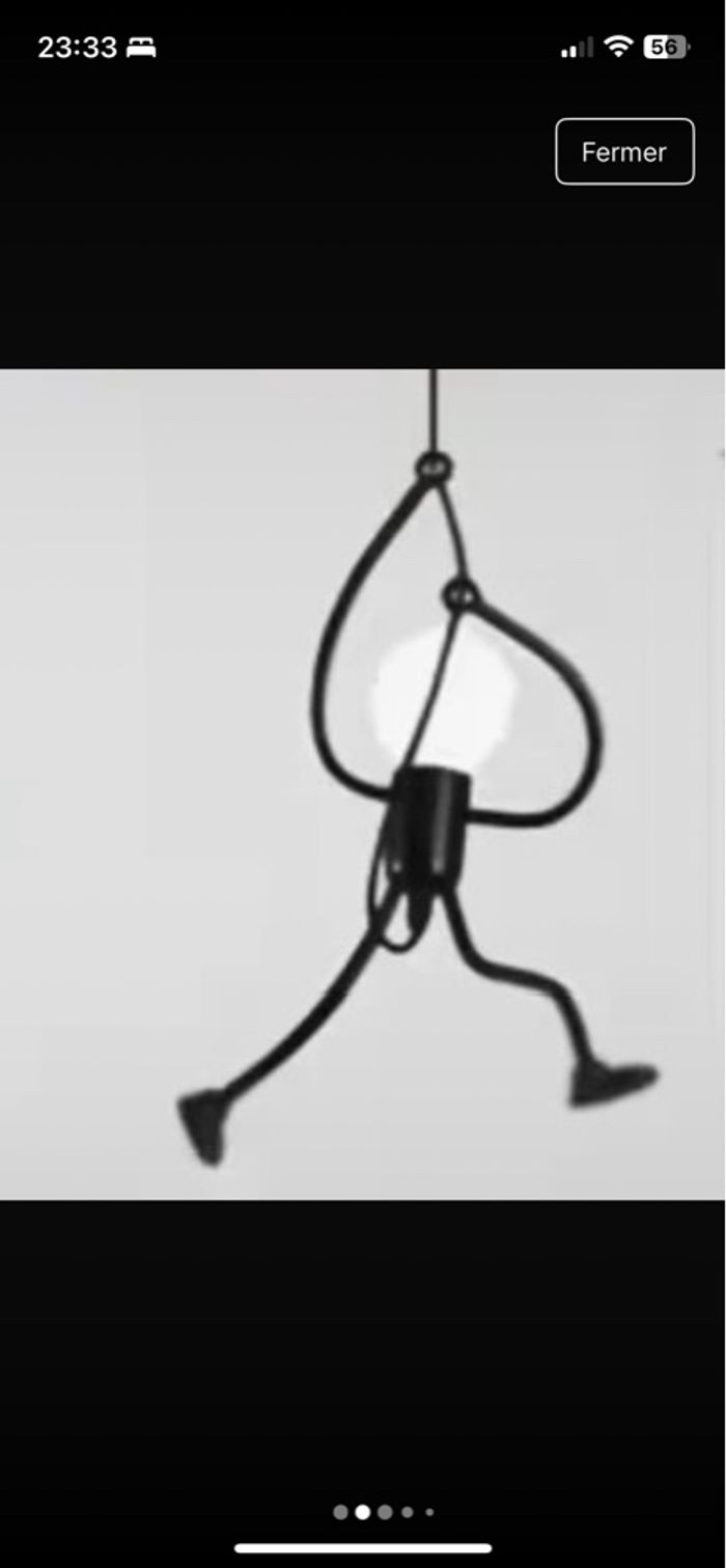 Lustre fer style industriel - photo numéro 2