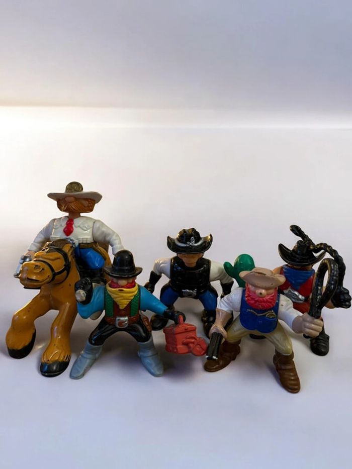 Lot De 5 Figurines Western Fisher Price avec cheval 1996-1997 #FisherPrice #Collection - photo numéro 2