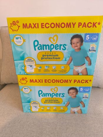 Pampers premium T5 2x80 couches