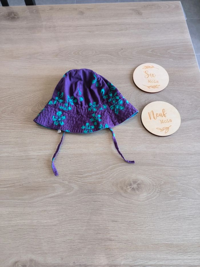 Bob réversible fille 6/9 mois