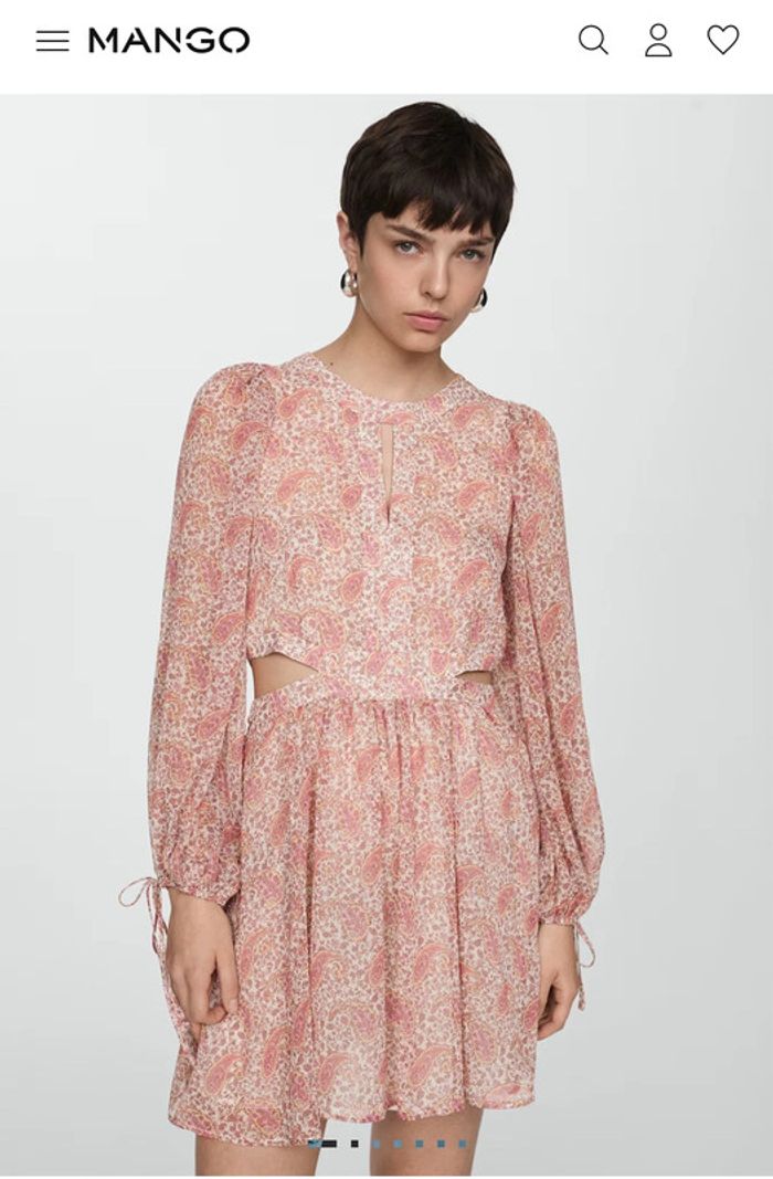 👗🌻 magnifique robe d’été légère à motif- taille L - neuf sans étiquette -Mango - photo numéro 10