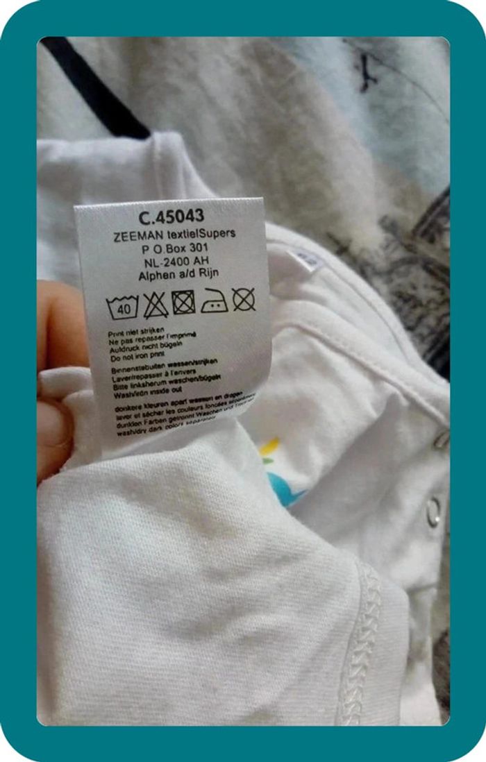T-shirt Zeeman 62 cm - photo numéro 4