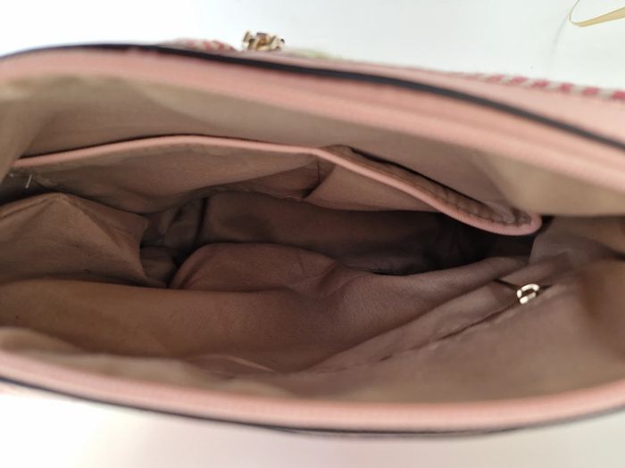 Sac Bandoulière Tressé Multicolore Pompons Franges Roses - photo numéro 17