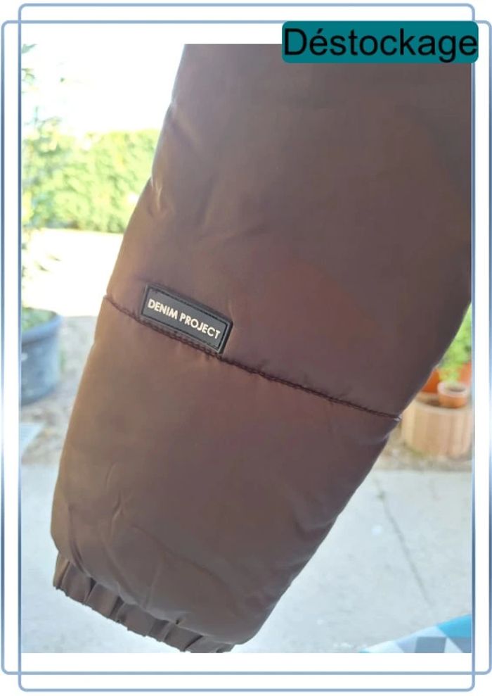 Veste mi saison denim projet marron et noir - taille S - dou0001 - photo numéro 4