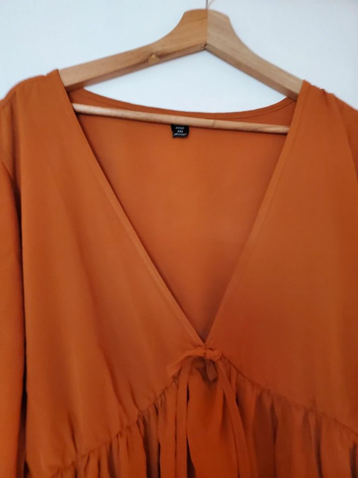Blouse marron manche longue - photo numéro 3
