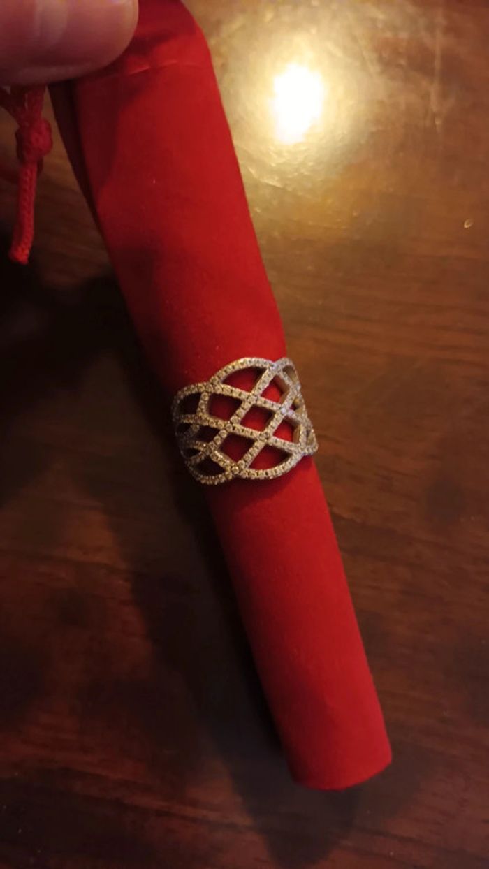 Bague en argent 925 et zirconium - photo numéro 4