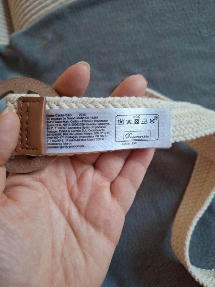 Ceinture beige coton 130 cm - photo numéro 5