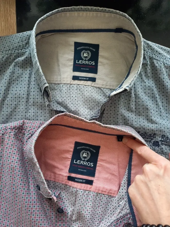 Lot 2 Chemises homme T.L - photo numéro 4