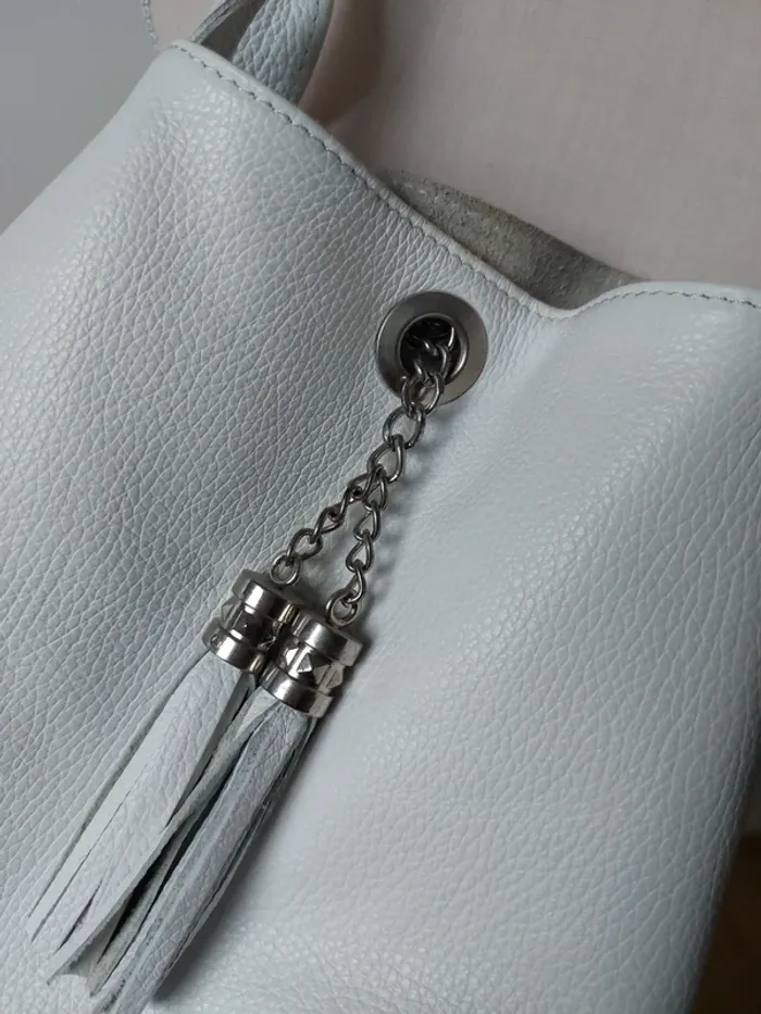 Magnifique sac en cuir blanc - photo numéro 2