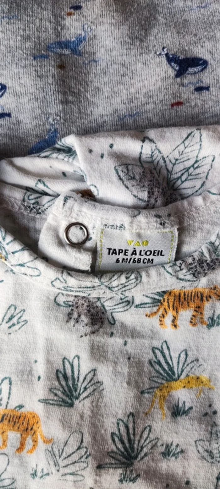 Lot 3 pyjamas coton 6 mois - photo numéro 2