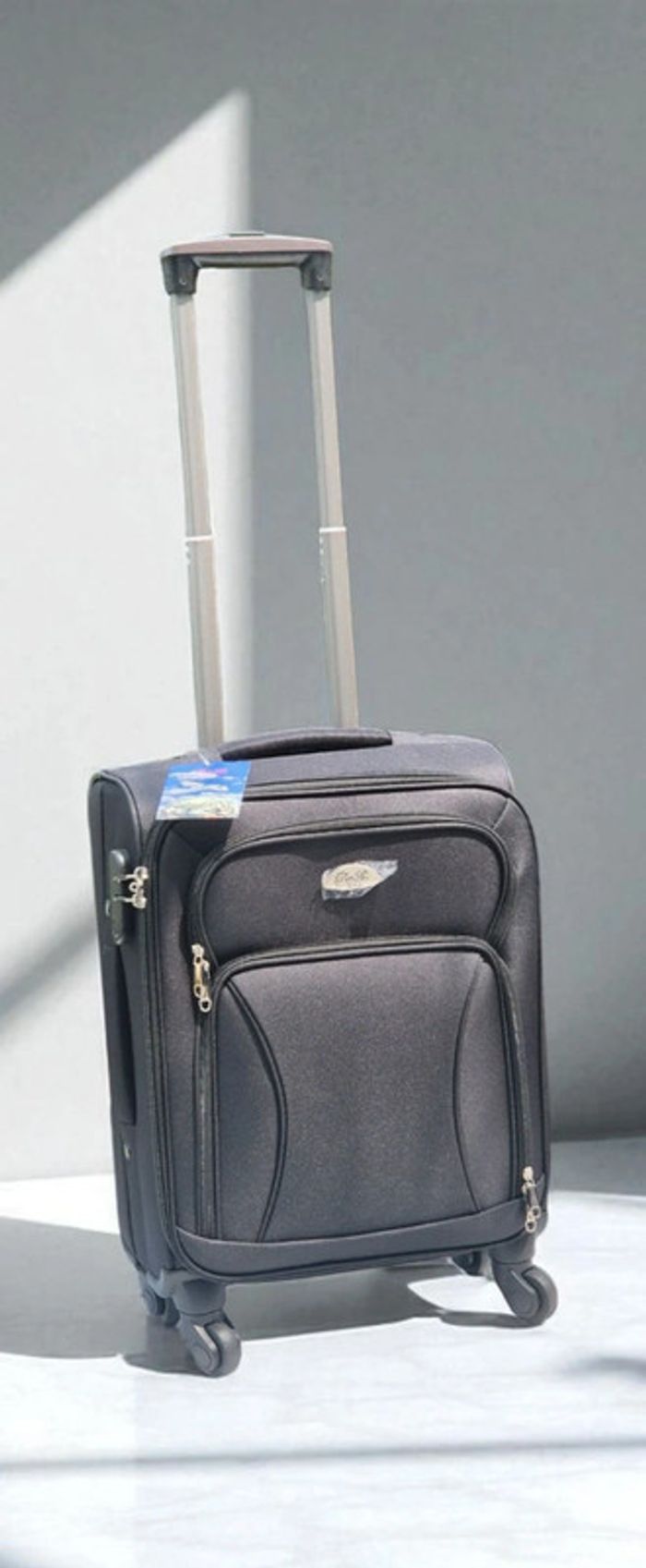 Valise cabine 55 cm en tissu noir neuve