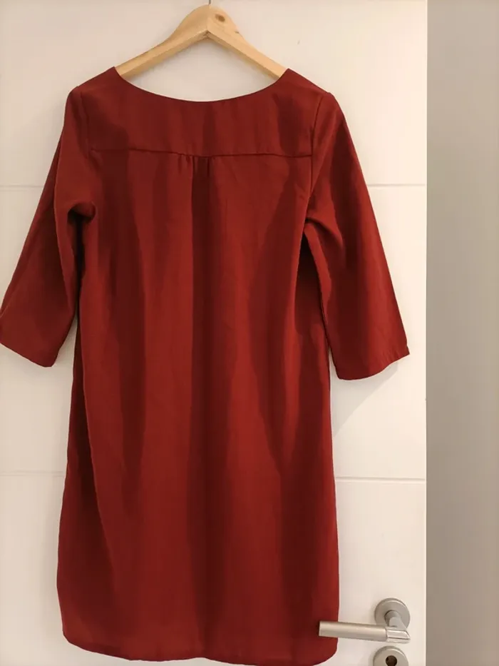 Robe droite midi bordeaux Camaïeu - photo numéro 5