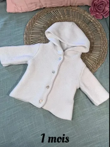 Veste en maille de taille 1 mois layette