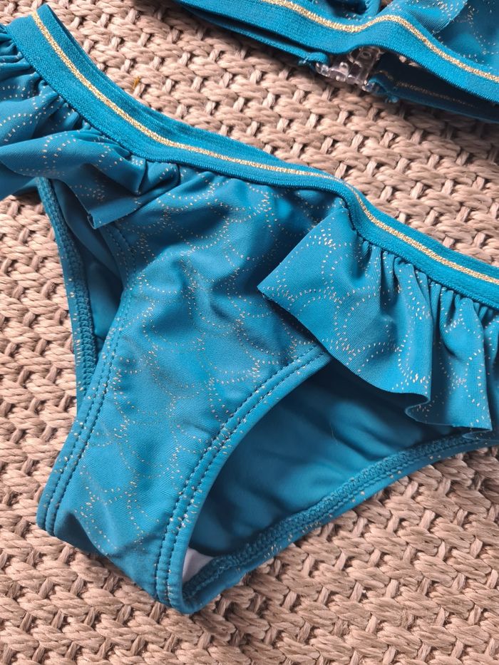 Maillot de bain 2 pièces turquoise - 3 ans - photo numéro 7