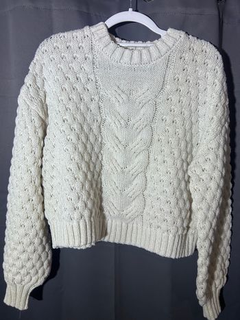 Pull en laine blanc, taille L