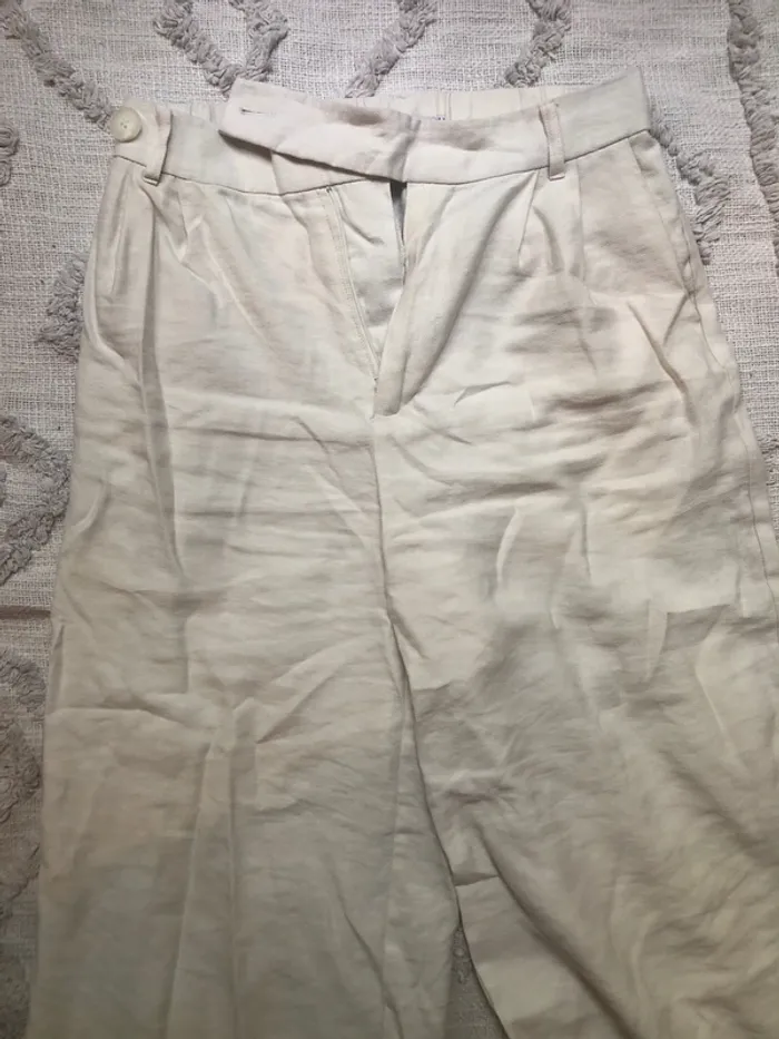 Pantalon lin taille 36 stradivarius - photo numéro 2