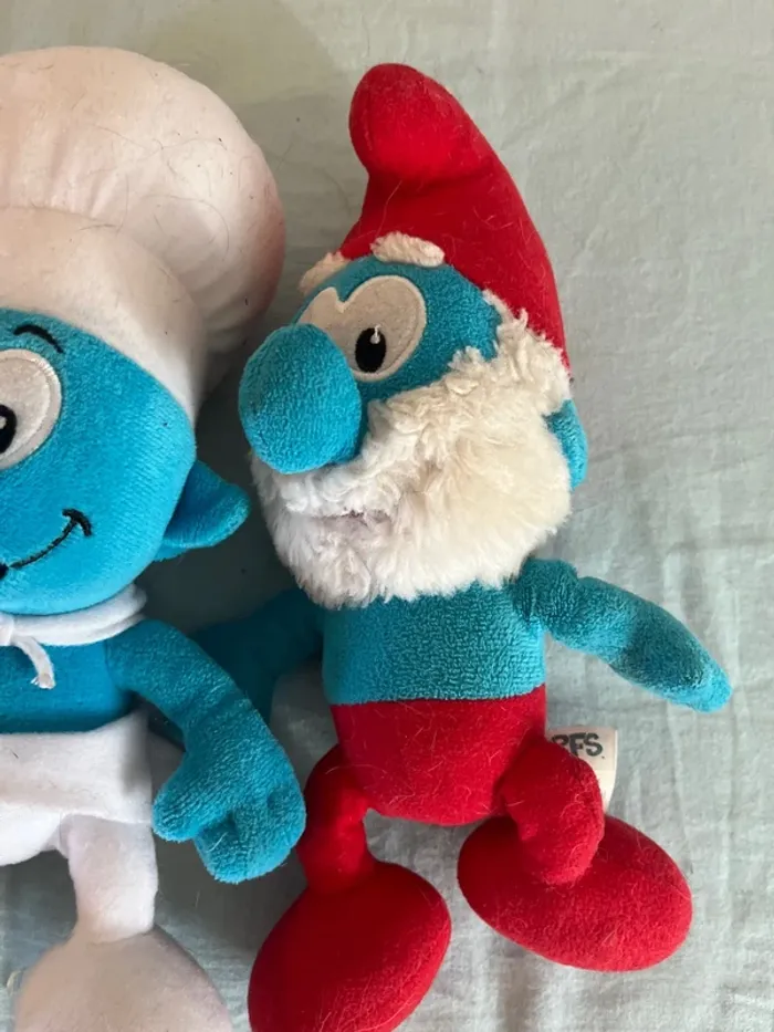 3 peluches schtroumpfs - photo numéro 4