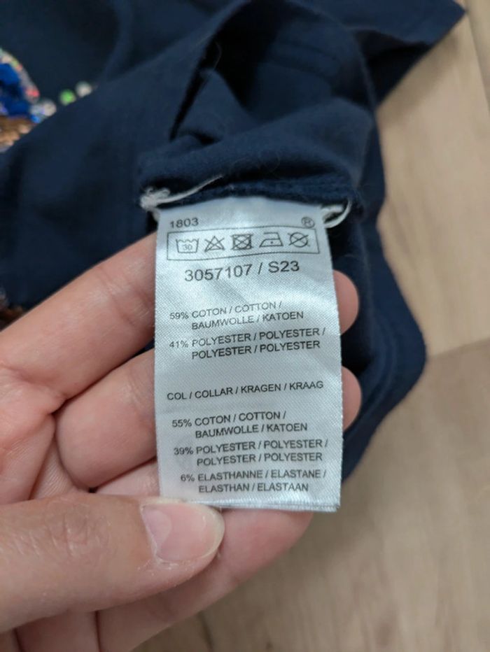 Tee-shirt marine avec papillons 3 ans - photo numéro 6