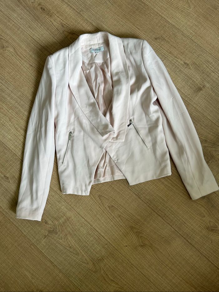 Blazer rose clair Morgan taille 36 excellent état - photo numéro 7