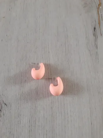 Boucles d'oreilles gouttes d'eau roses pâle