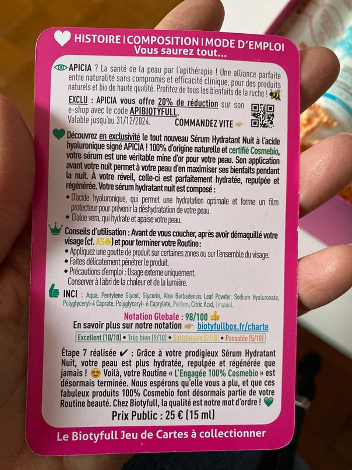 Apicia - Sérum hydratant nuit acide hyaluronique - photo numéro 6