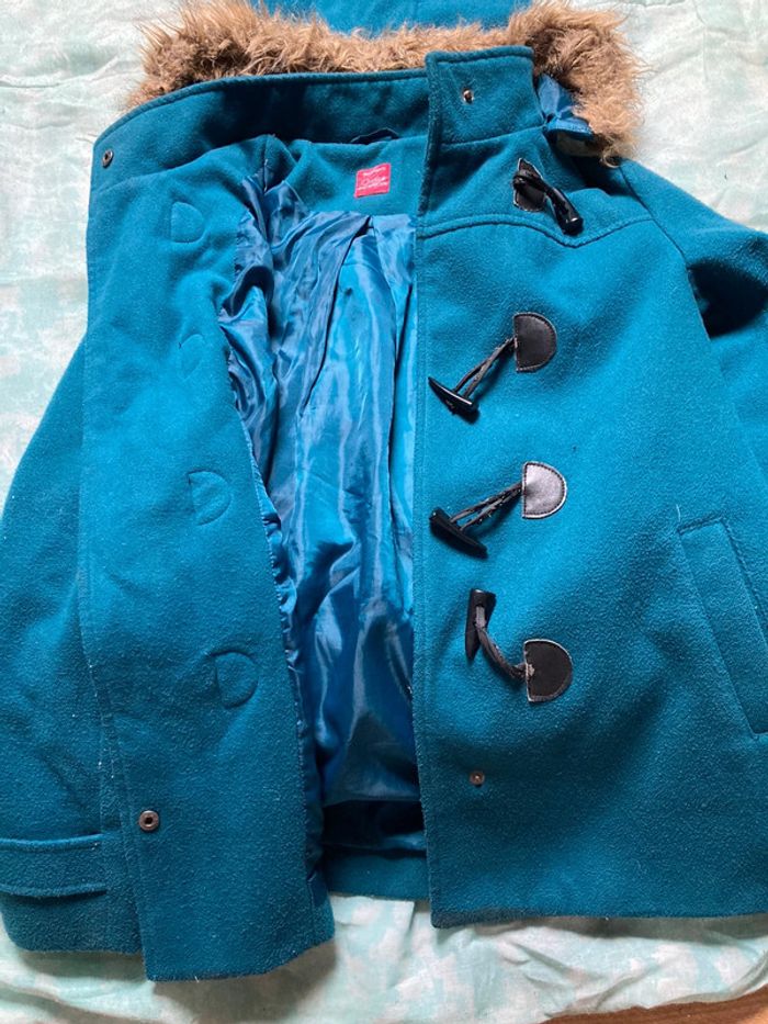 Manteau vert avec capuche taille 34-36 Blanche porte - photo numéro 7